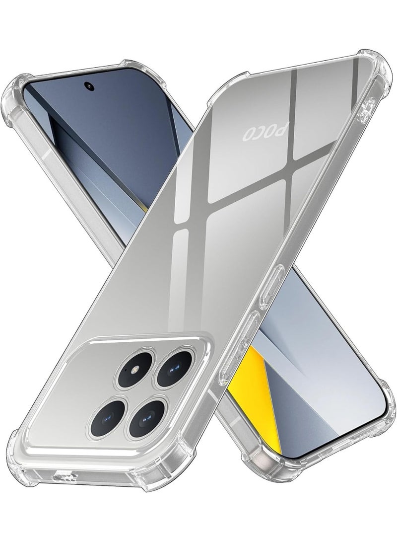 جراب شفاف متوافق مع هاتف Xiaomi POCO F8 Pro/Redmi K90 5G، جراب مقاوم للصدمات والخدوش، غطاء حماية مرن فائق النحافة من مادة TPU، مقاوم لبصمات الأصابع، غطاء شفاف لهاتف POCO F8 Pro - Image 1